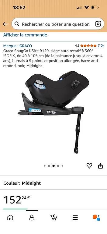 Seggiolini per auto:  Siège auto Graco SnugGo i-Size R129 + base ISOFIX – Usato da Servion venduto da tat_rpx8 1