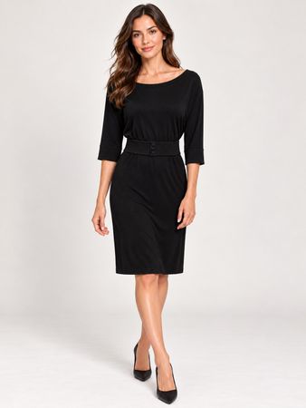 Filippa K Kleid schwarz M Gürtel Rückenausschnitt
