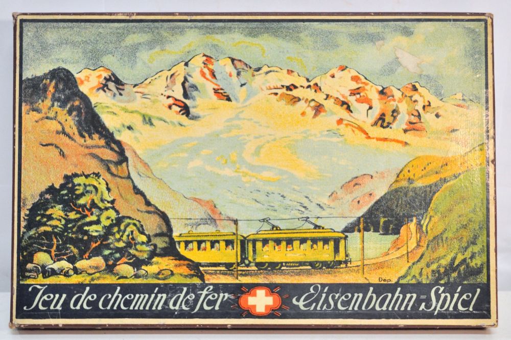 Jeu De Parcours Rare Et Ancien Type Chemin De Fer / Jeu De L'oie FN - État D'occasion