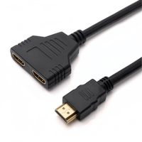 HDMI-Y-Kabel 1 auf 2, Stecker auf zwei Buchsen