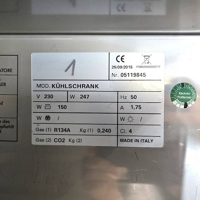 Bartscher Frigoriferi: Kühlschrank Edelstahl GN 2/1 – Usato da Wolhusen venduto da Gastrorampe 3