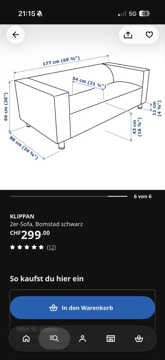 Sofas: Kunstleder Sofa schwarz – Neuf (Voir description) à arbon par gep_7lxv 3
