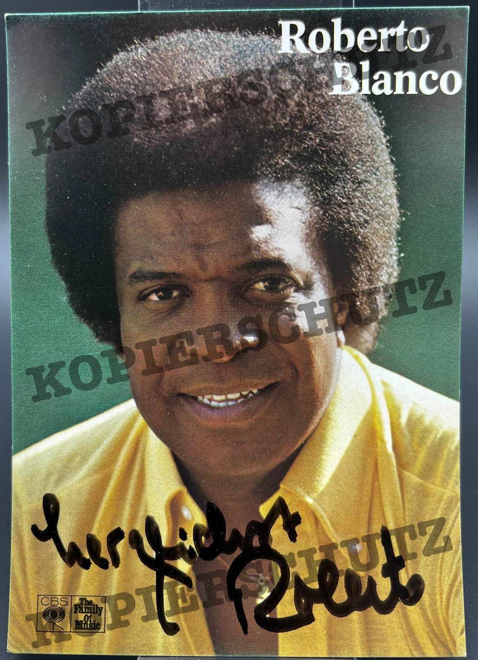 Autografi: Roberto Blanco - Autogrammkarte ca. 1970er Jahre – Usato da Häusernmoos venduto da platten-teller