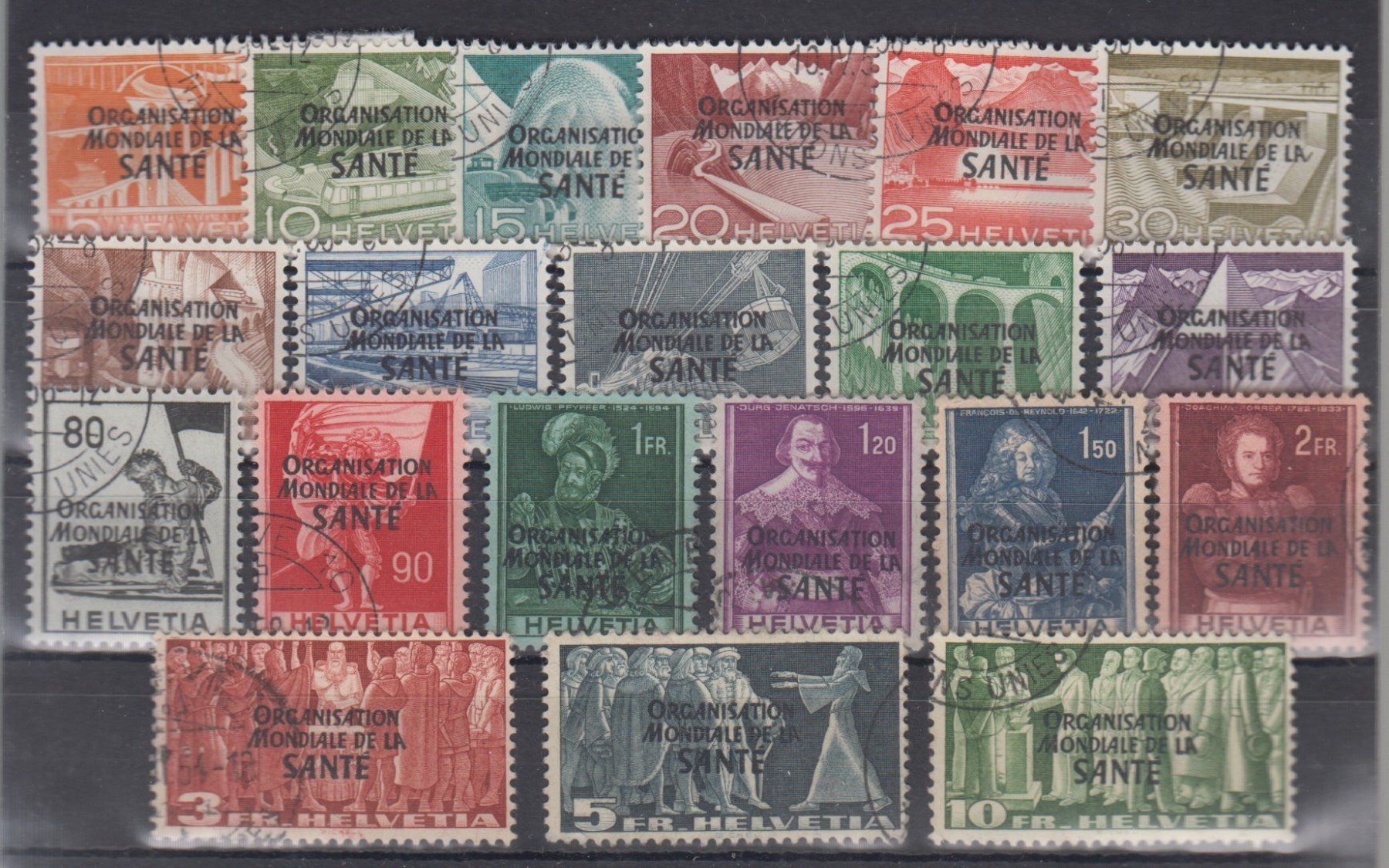 Tutti i francobolli: Timbres OMS 6 - 25 oblitéré 394.-- – Usato da Boécourt venduto da Denteles66