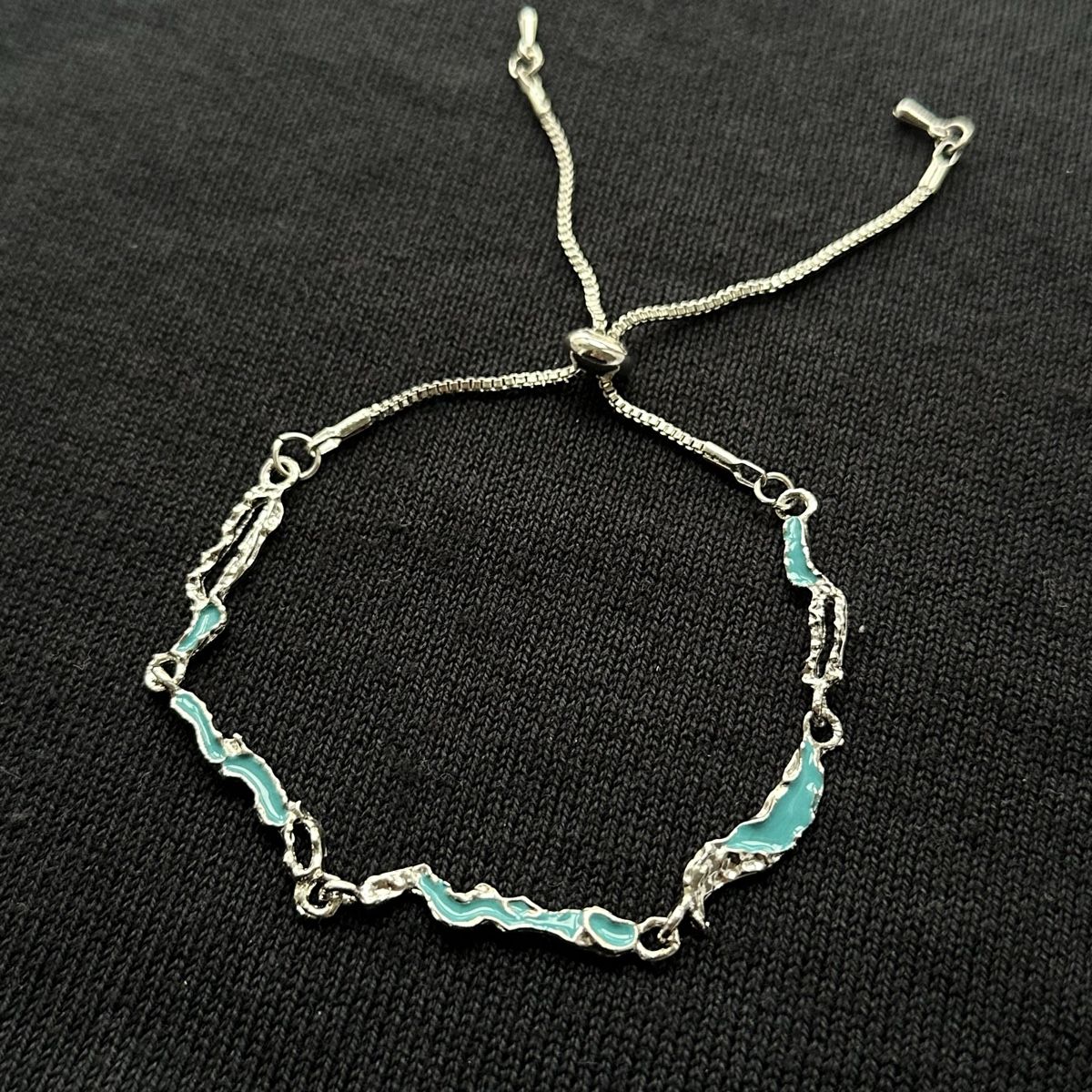 Bracciali & Braccialetti: Silberne Turquoise Edelstahl Armkette – Nuovo (secondo la descrizione) da Givisiez venduto da dor_xb9k 1