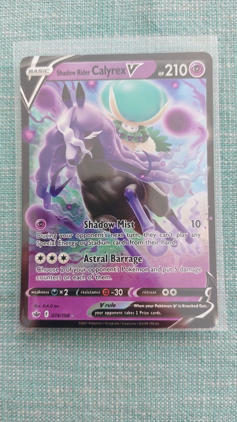 Pokémon Carte collezionabili: Shadow Rider Calyrex V Chilling Reign – Nuovo (secondo la descrizione) da Bellinzona venduto da Pagur