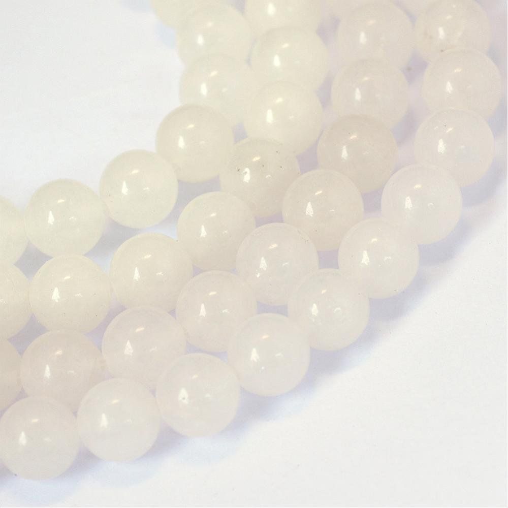 Pietre preziose: Jade Perlen 4mm weiss, 1 Strang – Nuovo (secondo la descrizione) da Alpnachstad venduto da perlengaby 2