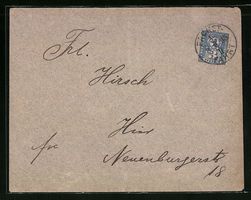 Umschlag Berlin, 1895, Private Stadtpost