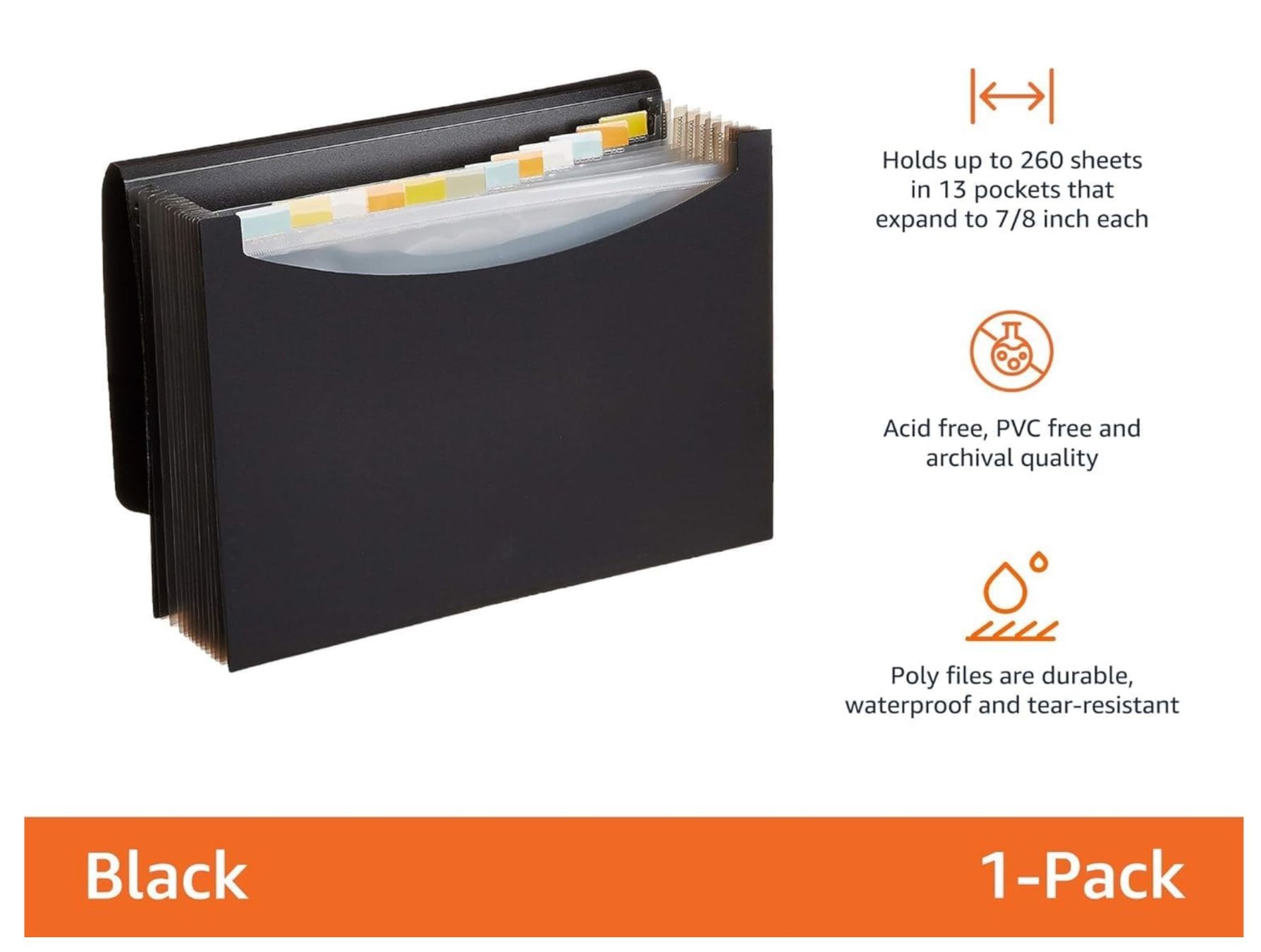 Valigie & Borse: Dokumentenmappe A4, Fächermappe, grau, Schwarz, 2er-Pack – Nuovo e nell'imballaggio originale da Bülach venduto da StoreInShopOutlet 8