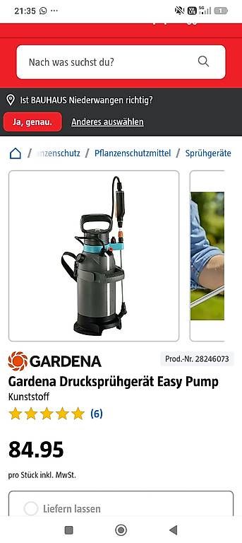 Technique médicale: Gardena Drucksprühgerät Easy Pump – D'occasion à Konolfingen par dom_t6m6 2