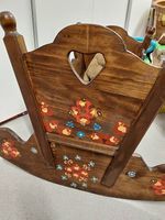 Holz Babywiege Schaukelwiege Nostalgie Vintage Landhausst...