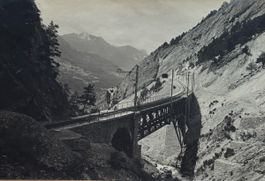 Vintage Photo Wehrli, Lötschberg Bahn, um 1900,11x17 Country