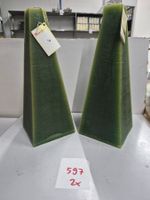 597 Posten Raureif Pyramiden-Kerze/n 140x140x370 aus Liq