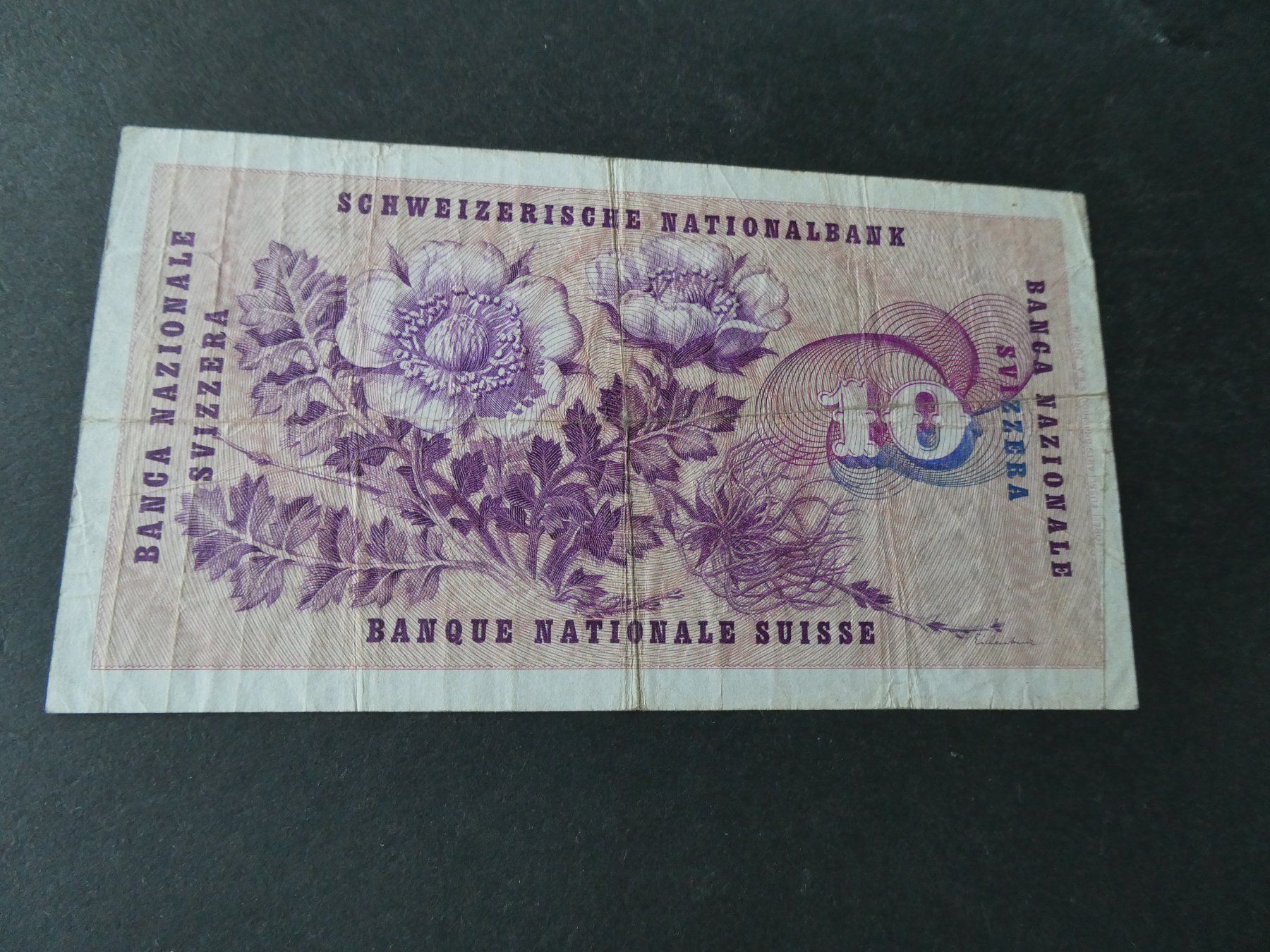Billets de banque: Schweiz 1960,  10 Franken – D'occasion à Hinterforst par Rohusri 1