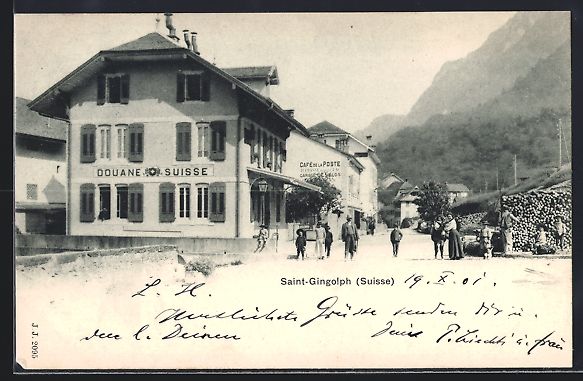 Ansichtskarten: Saint-Gingolph, Douane, Café de la Post – Gebraucht aus Berlin von bartko-reher