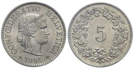 5 Rappen 1881(05)