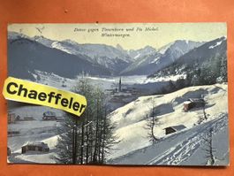 1914 Davos gegen Tinzerhorn und Piz Michel. Wintermorgen.