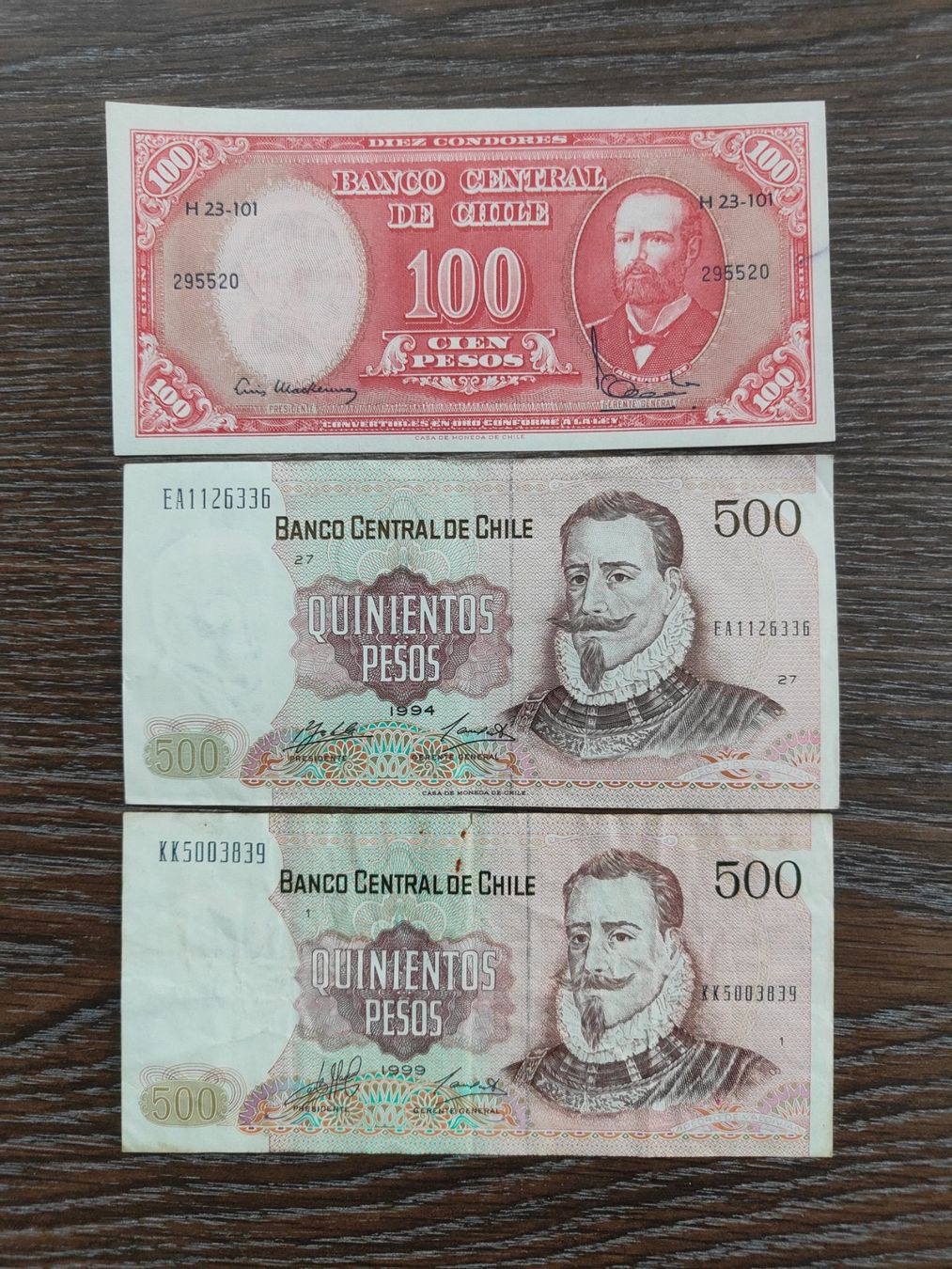 Banconote: LOT Chile 3 Stück !!!!!! – Usato da Flaach venduto da Lonzo99