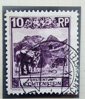 Liechtenstein Briefmarke 10 Rp, violett, Top Zustand!