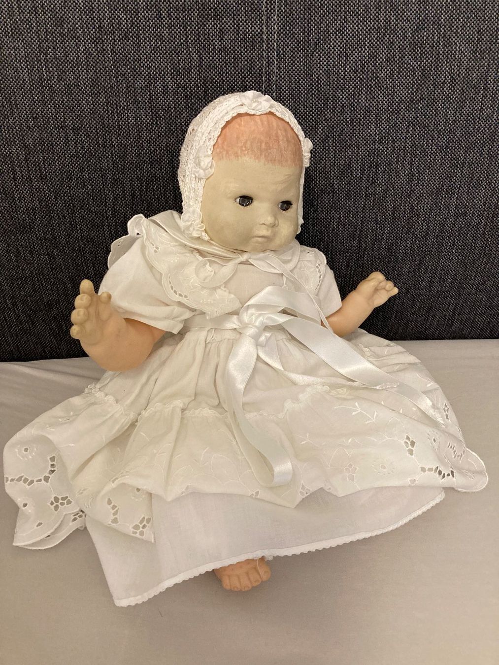 Puppen: Nostalgische antike Puppe mit Stoffkörper und Kleid, alt – Gebraucht aus Berneck von Ordnung2021 2