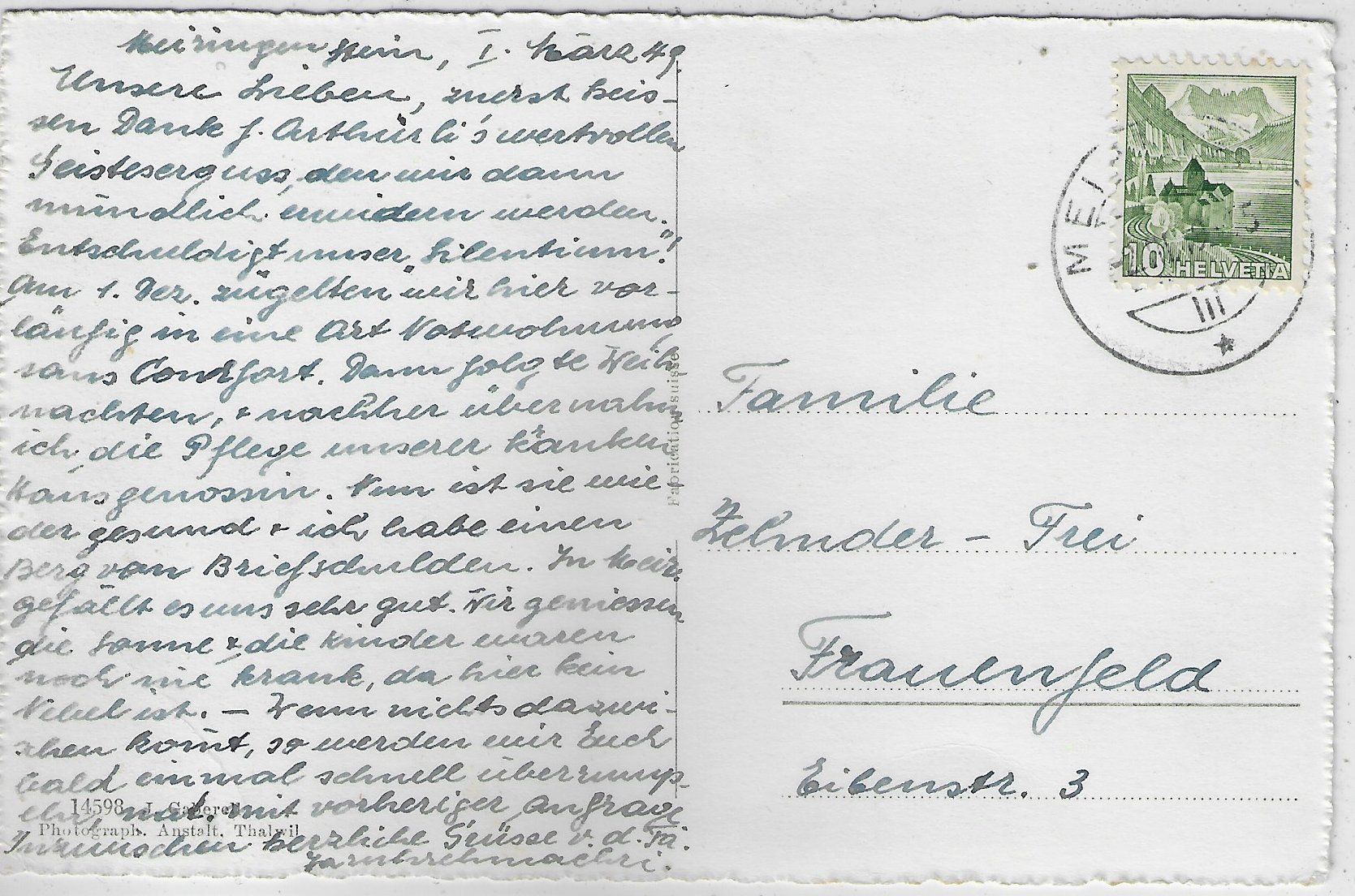 Cartoline postali: Meiringen - Dorfpartie – Usato da Ettingen venduto da Kartenplanet 1
