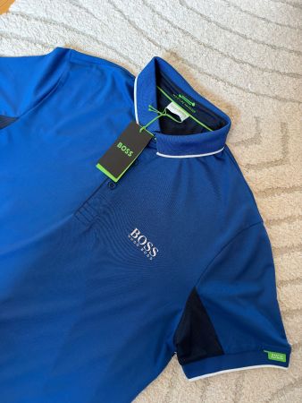 BOSS Luxus Performance Polo - Martin Kaymer Edition Blau NEU