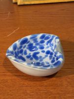 Murano Style Glass Bowl - Blue and White Speckles!