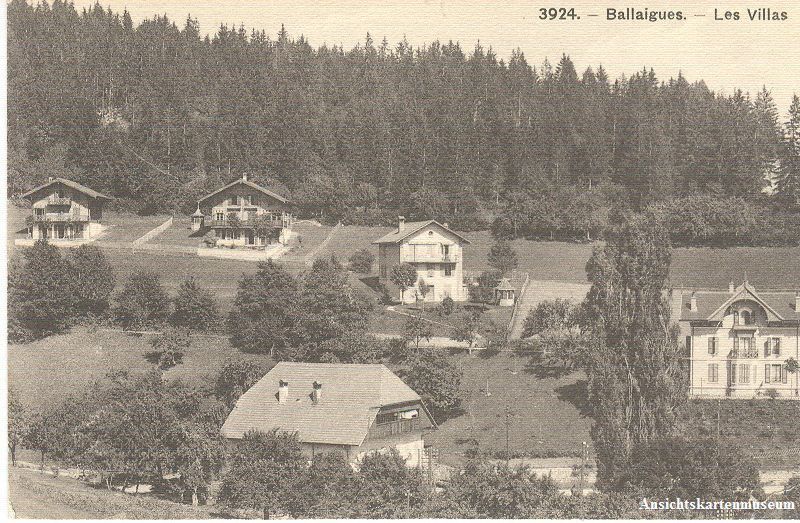 Cartoline postali: Ballaigues - les Villas + c1915 – Usato da Emmenbrücke venduto da teestube