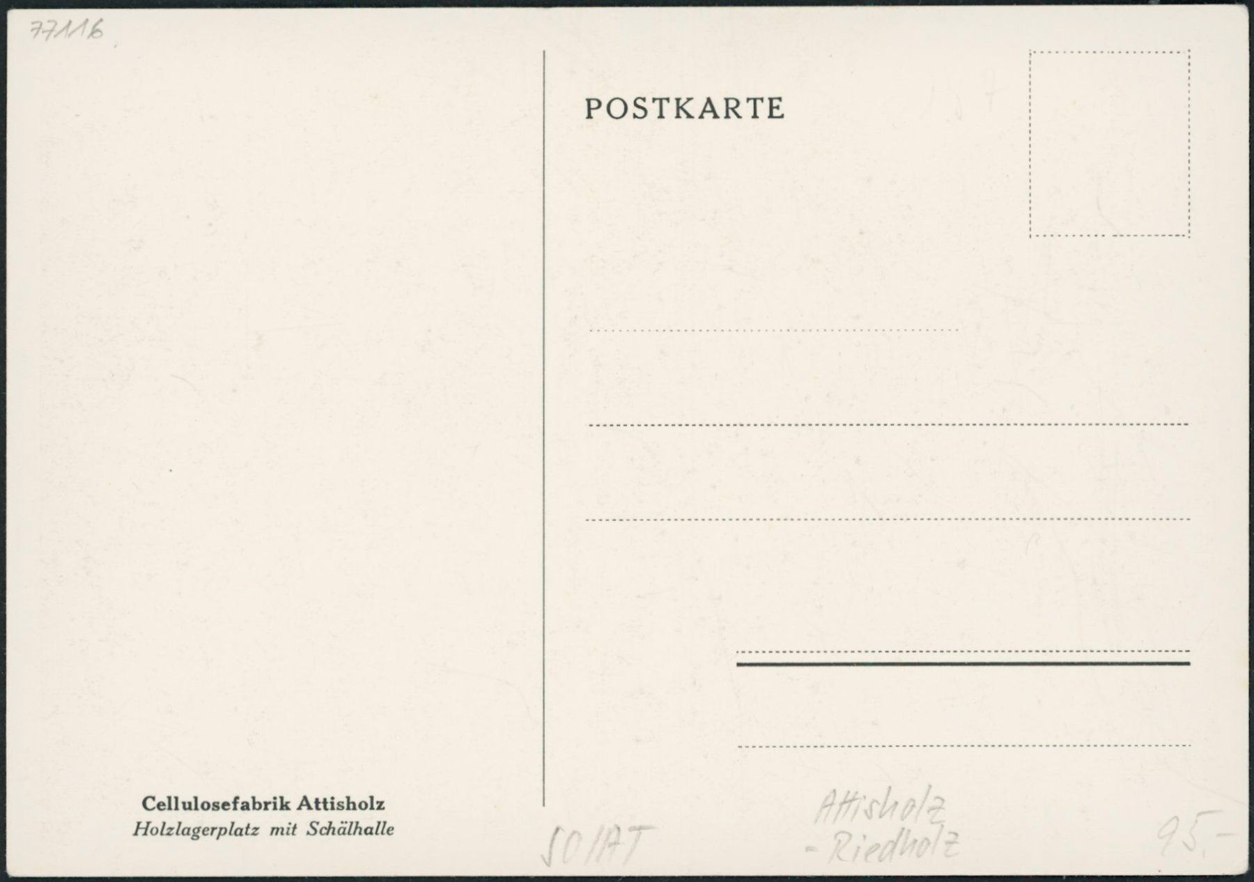 Cartoline postali: SO Attisholz - Riedholz – Nuovo (secondo la descrizione) da Schindellegi venduto da leecollect 1