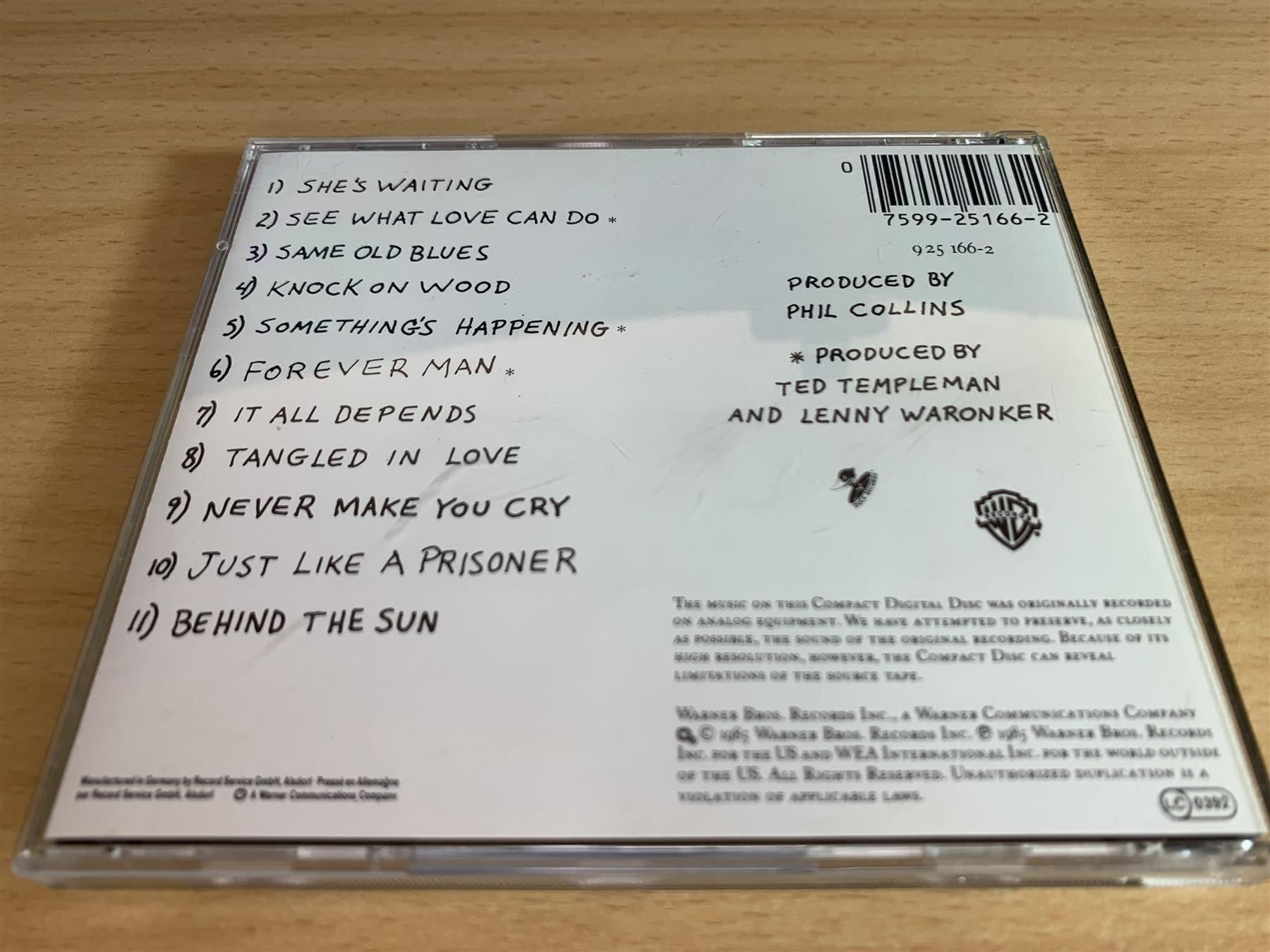 CD: Eric Clapton – Behind The Sun – Usato da Rikon im Tösstal venduto da Alpenmutz 1