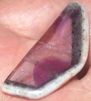 Mineralien L-1006 – Trapiche Amethyst Scheibe ca. 36x17mm