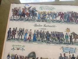 Bild gerahmt: Basler Fasnacht 1900