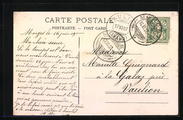 Cartes postales: AK Morges, Le Casino, 1907 – D'occasion à Berlin par bartko-reher 1