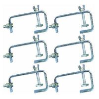 6er Set Eurolite TH-50 Theaterhaken silber
