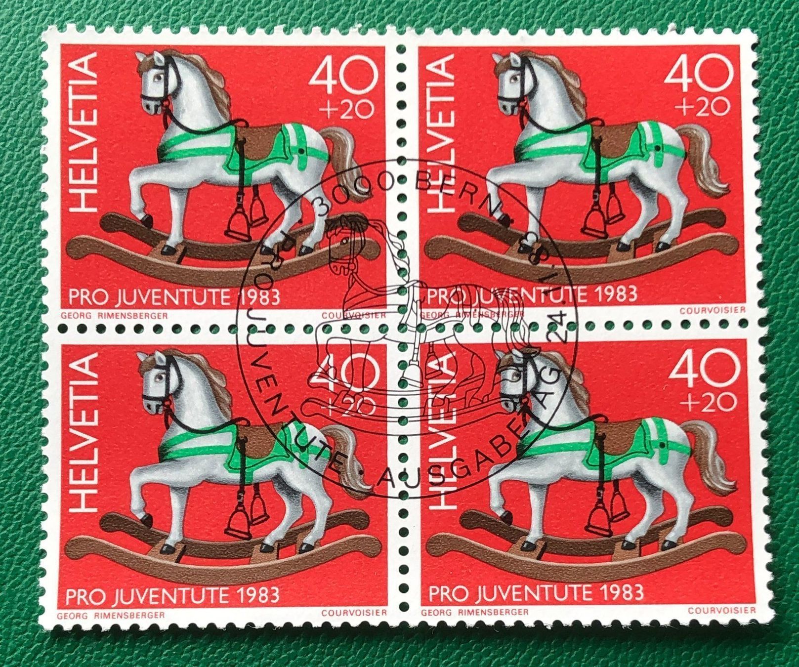 Alle Briefmarken: 4 er Block Nr. J 287 mit Stempel Bern – Gebraucht aus Aarau von Billa007