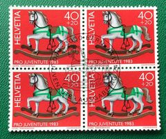 4 er Block Nr. J 287 mit Stempel Bern