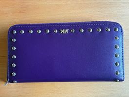 PINKO Zip Floral Wallet Portemonnaie lila violett NEU Clutch