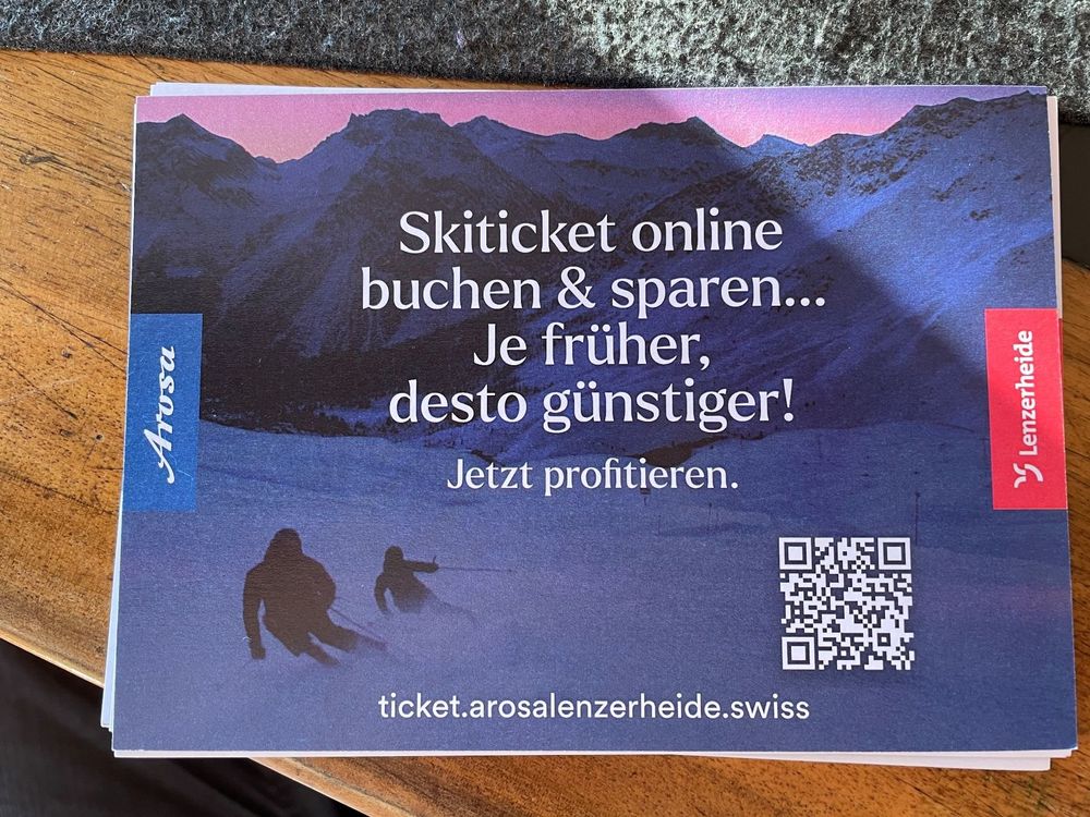 Gutschein 15.- Für Skiticket Arosa Lenzerheide | Kaufen Auf Ricardo