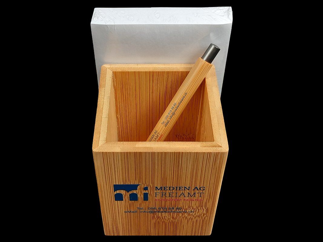 Blocchi: Bambus Notizzettelbox inkl. Stift – Nuovo (secondo la descrizione) da Hünenberg venduto da Restwert_Zug 3