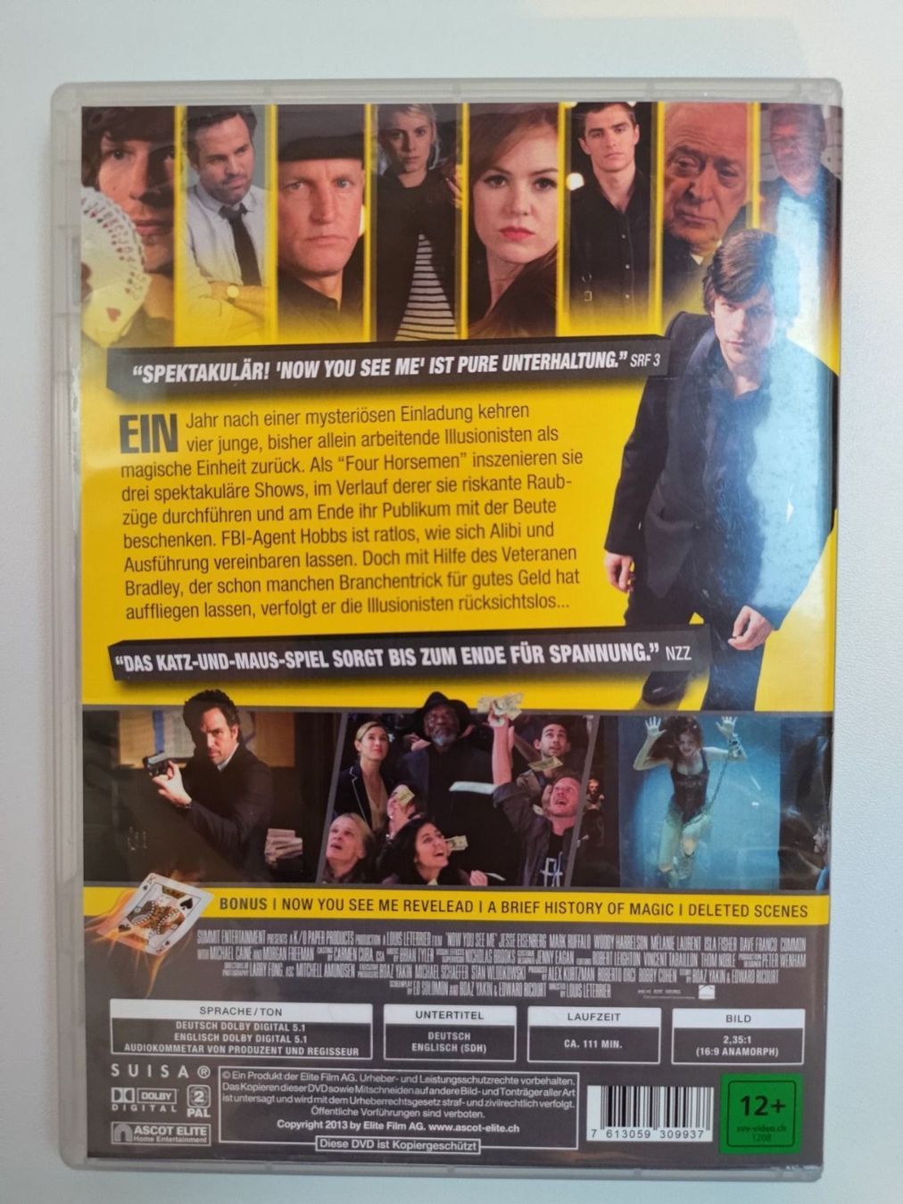 Tutti i DVDs: Now You See Me - Die Unfassbaren – Usato da Liestal venduto da Kratzilla 2