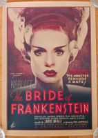 THE BRIDE OF FRANKENSTEIN. Poster DIN A3. Horror Movie