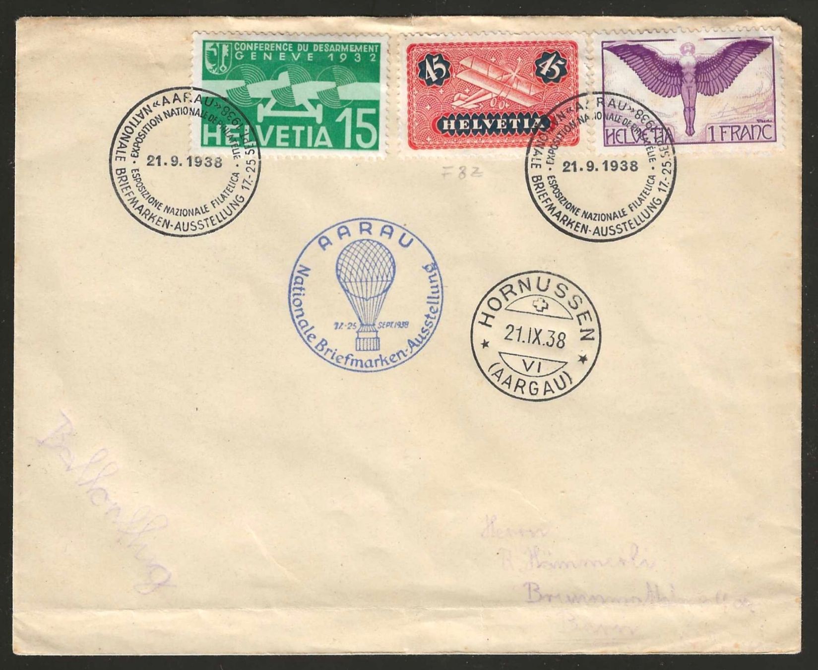 Tutti i francobolli: 1938 : Flugpost Brief mit Nr. F8z – Usato da Gümligen venduto da Geniusbuy
