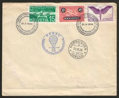 1938 : Flugpost Brief mit Nr. F8z