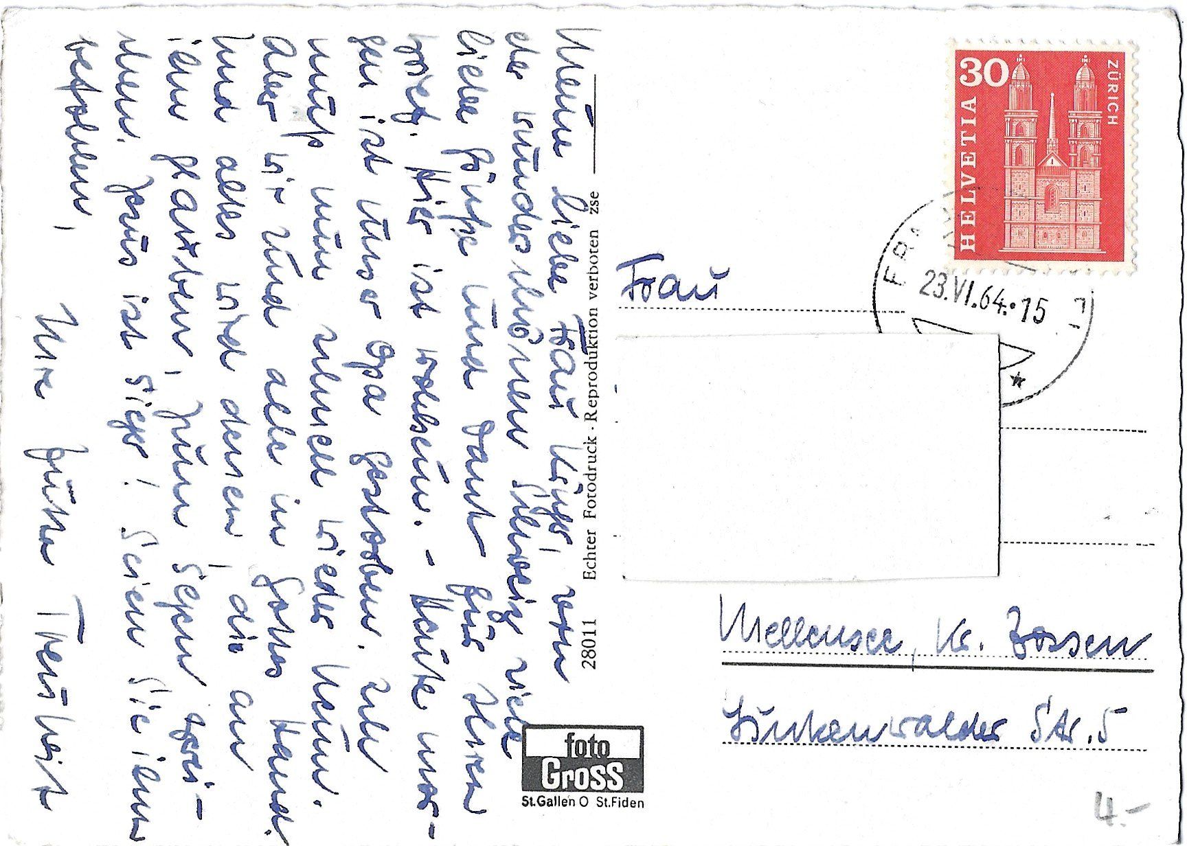Cartoline postali: EBNAT - KAPPEL  (Togg.)  mit  Schindelberg  &  Churfirsten – Usato da Bütschwil venduto da Jackson1A 1