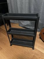 Regal mit Rollen, schwarz