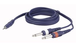 DAP Stereo Klinke M 3.5mm zu 2 mono Klinken M 6.3mm L/R 1.5m