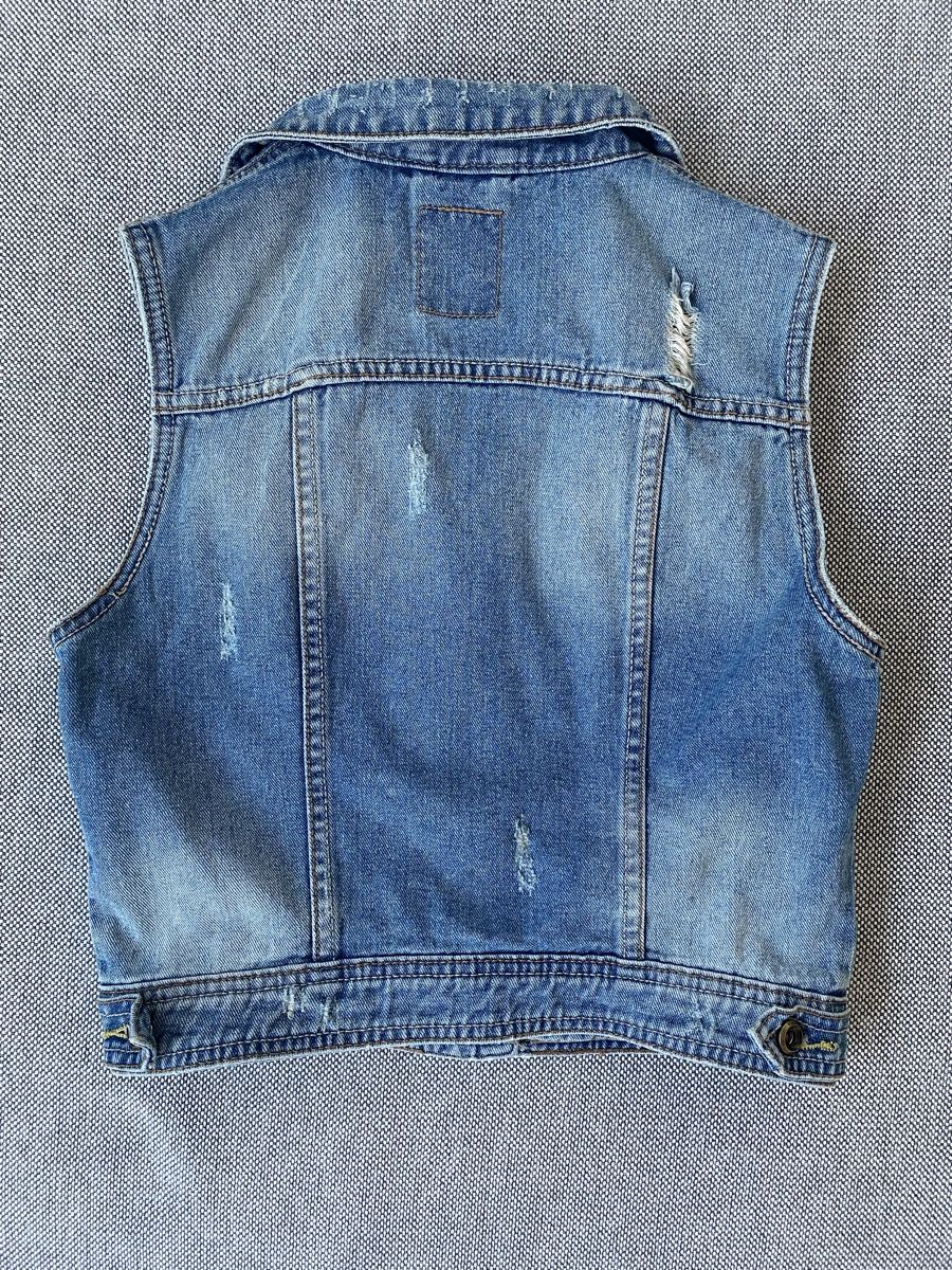 Bershka Top: Bershka Denim-Weste Hellblau Grösse S – Nuovo (secondo la descrizione) da Basel venduto da ane_82yg 1