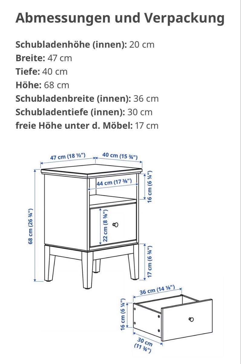 Ikea Comodini: Nachttisch IDANÄS (IKEA) – Usato da St. Gallen venduto da Ramsi1983 4