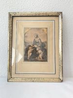 Très antique gravure avec dorure 