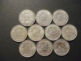 10 x 50 Rp 1920-29-31-60-2-3-3-4-5-6- Superbes pièces Top